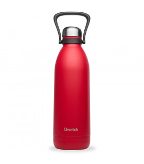  Botella de agua aislada, botella de agua térmica grande de 1  litro, de acero inoxidable, botellas de vacío de viaje, botellas de agua  caliente, termo de agua térmica (rojo) : Hogar