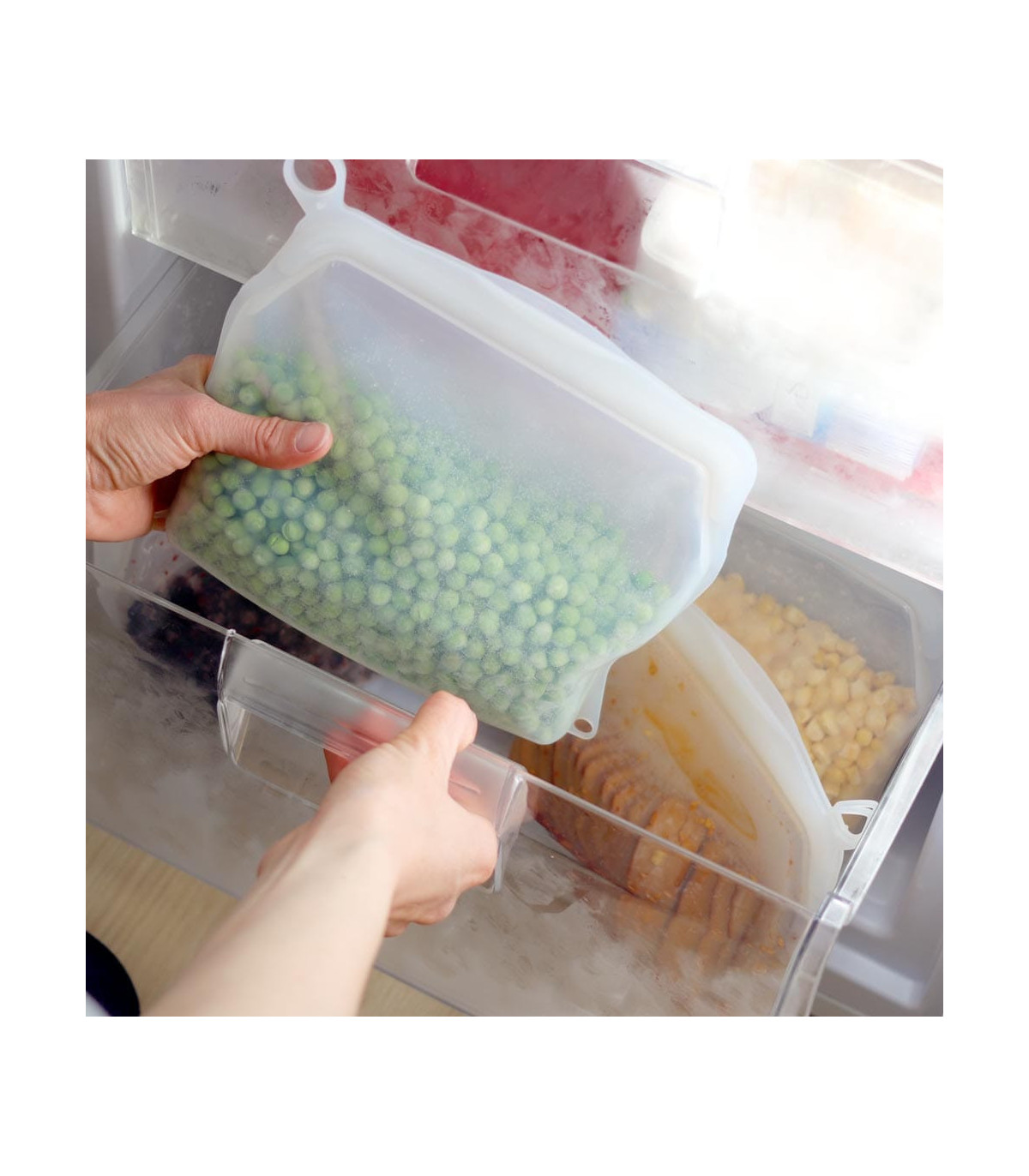 Bolsas reutilizables para congelar alimentos